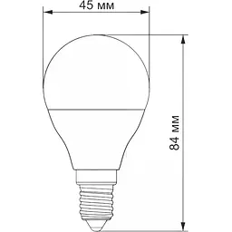 LED лампа Titanum G45 6W E14 4100K (TLG4506144) - мініатюра 3