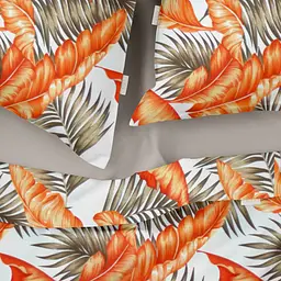 Комплект постільної білизни Cosas сімейний ORANGE PALMS 2 x 160 x 220 см (PalmBeigeOrange_Quartz_160x2) - мініатюра 6