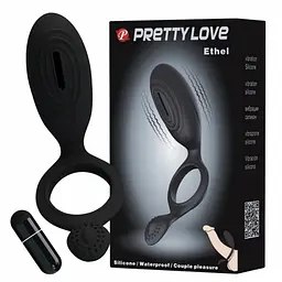 Ерекційне кільце Pretty Love Ethel 13 см чорний - мініатюра 8