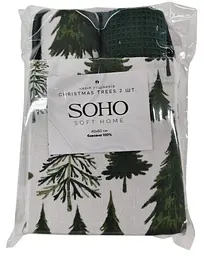 Набір рушників Soho 40x60см Christmas trees 2 шт pbe0050677 - мініатюра 3