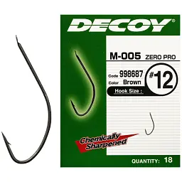 Крючок Decoy M-005 Zero-Pro 18 (18 шт/уп)