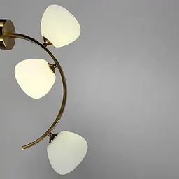 Вражаючий стіновий світильник Modern Floral Arch на 3 плафони Line F C 18B/3 AB - мініатюра 3