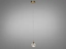 LED підвіс Diasha J2580-1S G золото скло з бульбашками 4 Вт