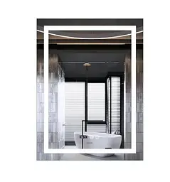 Дзеркало Mixxus Premium FLASH MR21-60x80 (LED Touch, Anti-fog, годинник) (MP6617)