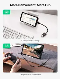 Кабель-адаптер UGREEN US133 Micro USB OTG круглий 12СМ Black (10396) - мініатюра 5