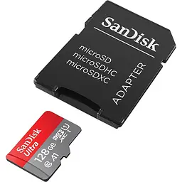 Карта пам'яті SanDisk microSDXC Ultra 128GB UHS-I A1 V10 + SD Adapter (SDSQUAB-128G-GN6MA) [163945] - мініатюра 2