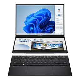 ASUS Ноутбук ASUS Zenbook Duo UX8406CA-QL047X 14" FHD Touch OLED, Intel Ultra 9 285H, 32GB, F2TB, UMA, Win11P, Сірий
