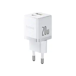 Зарядний пристрій Baseus Palm швидке заряджання USB-C + USB-A 20 Вт білий (P10111608213-00) - мініатюра 3