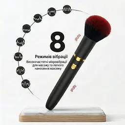 Вібратор-пензлик 2-в-1 з 8 режимами стимуляції акумуляторний 15.7 см Коричневий - мініатюра 5