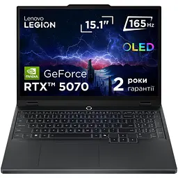 Ноутбук Lenovo 15 Legion 5 15IRX10 2K OLED/Intel i7-14700HX/32GB/1TB/RTX 5070 8GB/DOS/Eclipse black (83LY00F1RA)