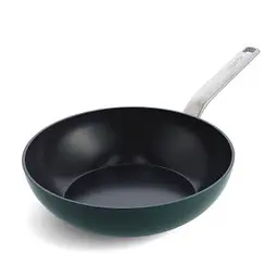 Пательня Вок GreenPan Evolution 28 см 3,6 л з керамічним покриттям темно-зелений (CC006392-001)