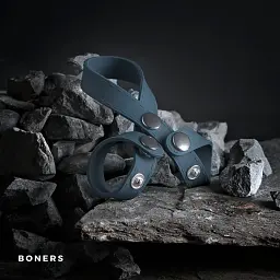 Ерекційне кільце з поділом яєчок Boners 8-Style Ball Splitter, 45.5 см (сірий) - мініатюра 4
