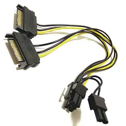 Кабель живлення для відеокарти 6+2-pin Male - 2 x SATA Male (S0637)