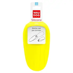 Поїлка-насадка на пляшку Waudog Silicone, 165х90 мм, жовтий