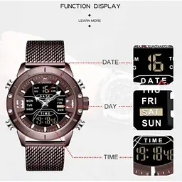 Чоловічий наручний годинник Naviforce Tesla Brown NF9153 - мініатюра 7