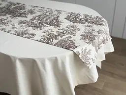 Ранер доріжка Ecotton DUCK 45x170 см для обіднього столу водовідштовхувальна Italiano бежевий (30497 Beige) (25004) - мініатюра 2