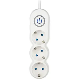 Мережевий фільтр Plus 3хТип F, 3х1мм кв, 10A, 3м, біло-сірий (2E-U03VES3M) - мініатюра 2