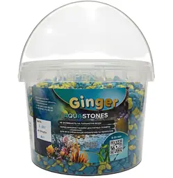 Грунт Аква Ginger Pro 2.5 кг №23 жовто-блакитний 5-10 мм 
