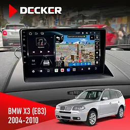 Штатна магнітола BMW X3 (E83) 2004-2010 Decker D9-011 4x64, DSP, 4G, 360 Decker (НФ-00005467)