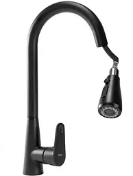 Змішувач для кухні витяжним виливом REA Mild black (REA-B4800) чорний матовий - мініатюра 5