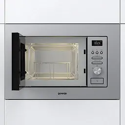 Мікрохвильова піч Gorenje вбудовувана, 20л, міх. управл., 800Вт, гриль, дисплей, інвертор, нерж - мініатюра 6