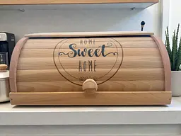 Хлібниця деревʼяна класична з написом “Home Sweet Home” 38×27×17 см - мініатюра 7