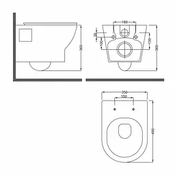 Унітаз підвісний RJ Feel Rimless поліпропілен сидіння slow-closing white RJ4545, Білий - мініатюра 2