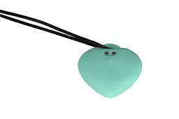 Мінівібратор "Сердечко" FairyGasm PleasureStone green, 9 режимів, на шнурку - мініатюра 3