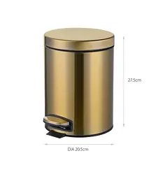 Відро для сміття Mixxus Ellipse-TC0205 Brushed Gold з плавним закриттям, кругле, 5 л, золотий (MI8400) - мініатюра 9