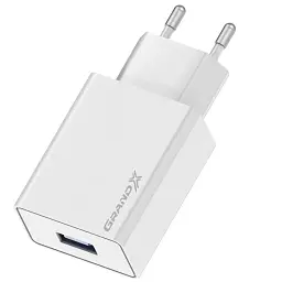 Зарядний пристрій Grand-X 5V 2.1A White (CH-03W)