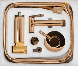 Набір гігієнічного душу прихованого монтажу Rea Loop rose gold REA-B6523, Теплий захід сонця - мініатюра 3