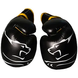 Рукавиці боксерські PowerPlay PP 3018 Black/Yellow - 14 унцій - мініатюра 2