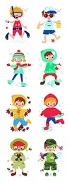Комплект магнітів Apli Kids Пори року (17160) - мініатюра 3
