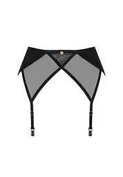 Пояс для панчох Obsessive Nesari XL/2XL чорний - мініатюра 7