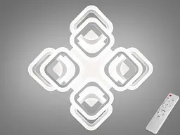 Люстра стельова LED Diasha HAS8060/4+4WH, 120W, білий, хай-тек стиль для коридору, вітальні, спальні