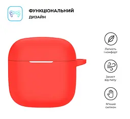 Силіконовий чохол для навушників HUAWEI FreeBuds SE 2, Hang Case, червоний, ультратонкий захисний кейс товщиною 2 мм, захист від подряпин, пилу та ударів, компактний, з карабіном для кріплення, ArmorStandart (ARM79933) - мініатюра 2