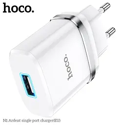 Зарядний пристрій Hoco Ardent single port charger N1 1 USB 12 W білий - мініатюра 4