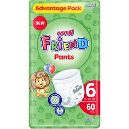 Підгузки-трусики Goo.N Friend Pants унісекс розмір 6 (15-25 кг) 60 шт.