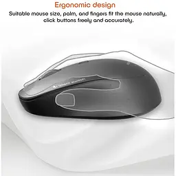 Миша бездротова недорога MeeTion Wireless Mouse 2.4G MT-R570 сіро-біла - мініатюра 7