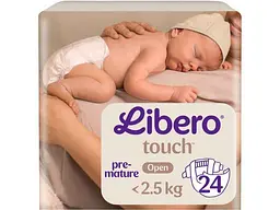 Підгузки дитячі LIBERO р.0 24шт Touch Prema від 0 до 2.5кг
