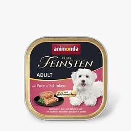Вологий корм для собак Animonda Vom Feinsten gourme Adult with Turkey+Ham з індичкою та шинкою, 150 г