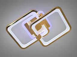 Сучасна стельова LED-люстра для дитячої Diasha 8208/2G LED 3color dimmer — золота, 50 Вт, 33×42 см - мініатюра 3