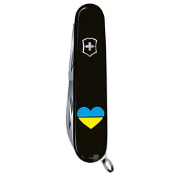 Ніж Victorinox Climber Ukraine 91мм 14функ чорн/Серце синьо-жовте