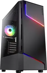Корпус Cougar MX360 RGB Black, без БЖ, Mid Tower, ATX / Micro ATX / Mini ITX, 3xUSB, 2x3.5`/2x2.5`, 1x120 RGB Fan, скляне вікно, 210x460x378мм