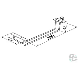Бокалотримач стельовий DC L-300мм одинарний Хром - мініатюра 3