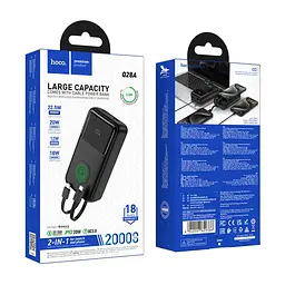 Портативне зарядне - повербанк Hoco Q28A 20000mAh 22.5W чорний - мініатюра 6