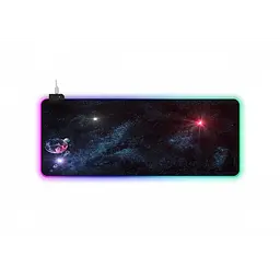 Ігрова поверхня для комп'ютерної миші та клавіатури RGB з підсвічуванням UKC килимок на стіл нековзний 80х30 см G-636
