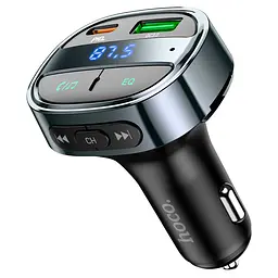 АЗП FM модулятор E70 PD30W+QC3.0 (1USB-A/1C) Чорний Hoco teh0029938 - мініатюра 2