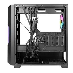 Корпус AZZA GUARDIAN GLASS, Black, без БЖ, Mid Tower, для E-ATX / ATX / Micro ATX / Mini ITX, Type-C / 2xUSB 3.0, макс. CPU - 170 мм / VGA - 400 мм, 1x120 мм ARGB, бічна панель із загартованого скла (CSAZ-520BG) - мініатюра 6
