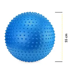 М'яч для фітнесу (фітбол) Cornix 55 см масажний Anti-Burst Blue XR-0467 - мініатюра 6